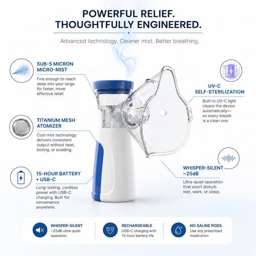 EasyBreathe Pro™ Portable Nebulizer Kit (FREE SHIPPING)